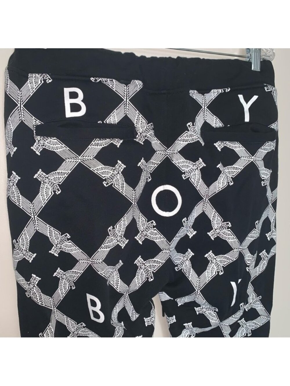 Boy London Rare Monogram Black White Sweat Pants Joggers M - Picture 13 of 15